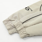 Cream Nylon Piped Track - Men's