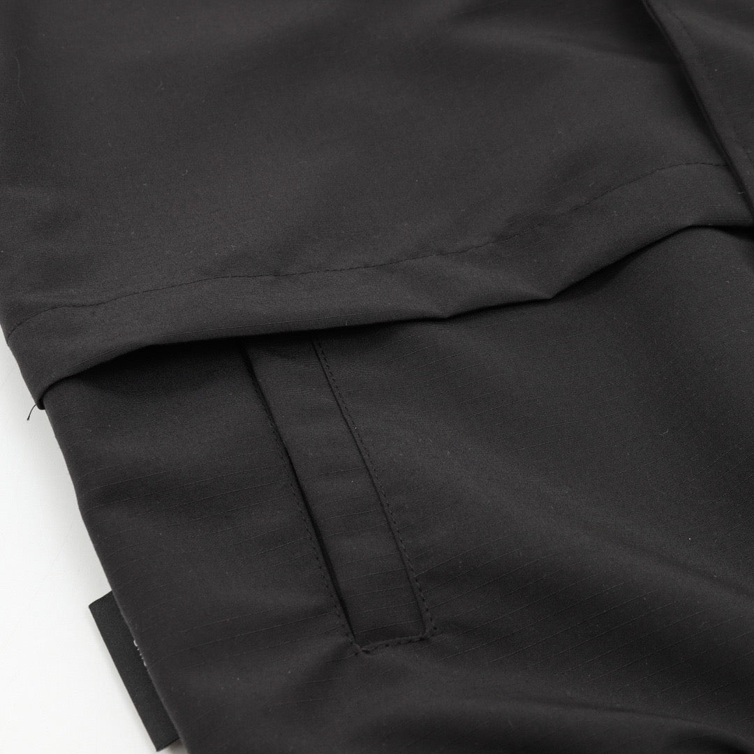 Cream Nylon Piped Track - Men's