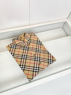 Beige Cotton Check Shirt Jacket - Men's
