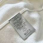 Cream Cotton Script Logo Crewneck - Men's