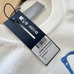 Cream Cotton Script Logo Crewneck - Men's