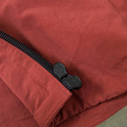 Red Nylon Plain Hooded - Men's