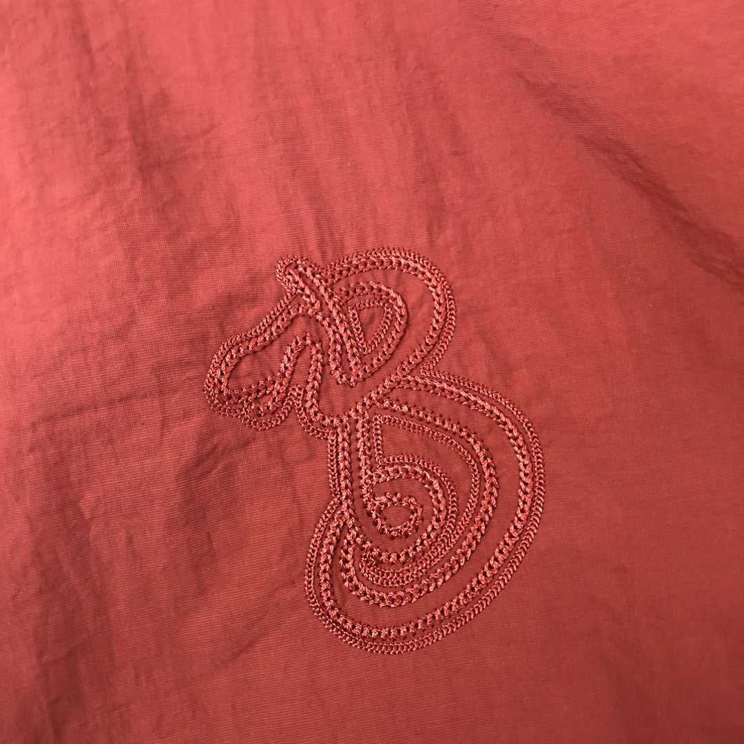 Red Nylon Plain Hooded - Men's