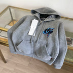 Grey Fleece Patch Zip-Through - Men's