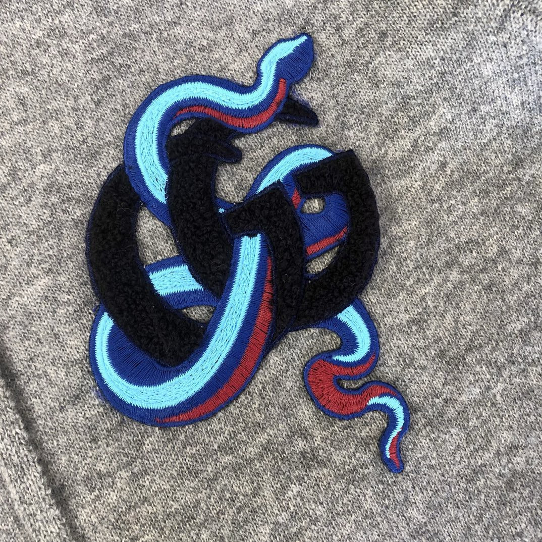 Grey Fleece Patch Zip-Through - Men's