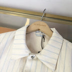 Cream Cotton Striped Long-Sleeve - Men's