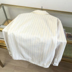 Cream Cotton Striped Long-Sleeve - Men's