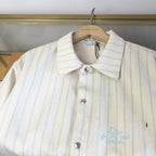 Cream Cotton Striped Long-Sleeve - Men's