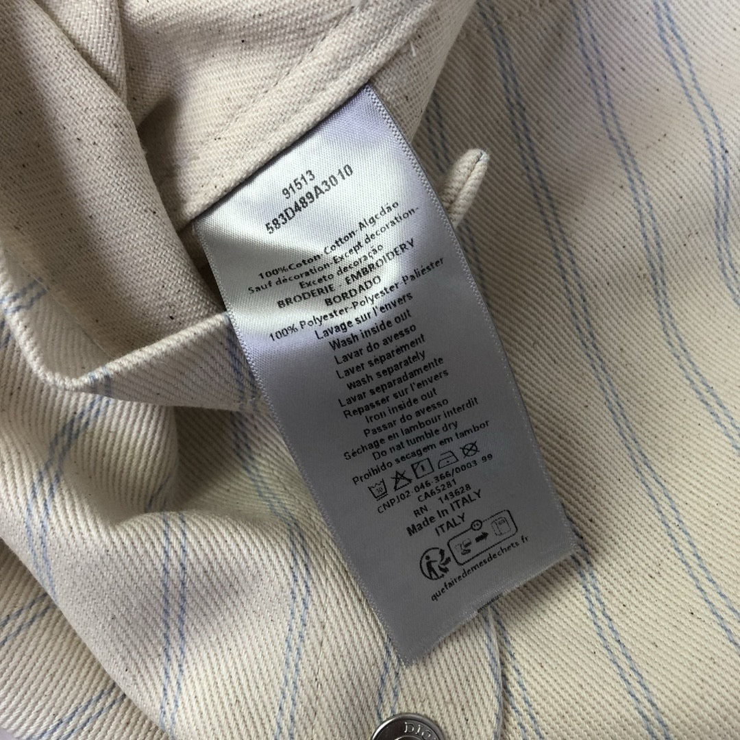 Cream Cotton Striped Long-Sleeve - Men's