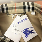 Beige Cotton Check Overshirt - Men's