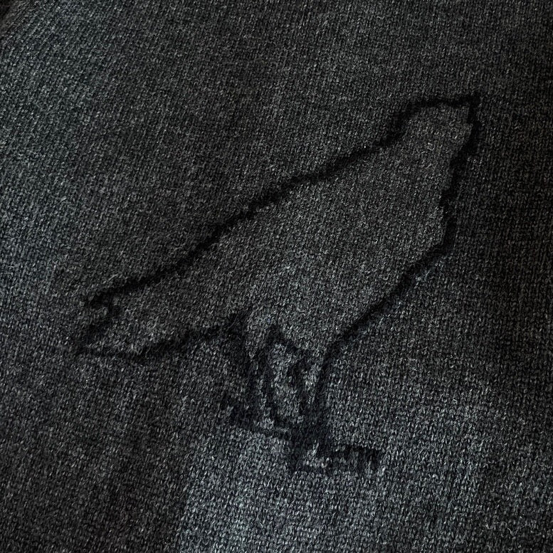 Grey Mohair Plain Cardigan - Women's