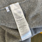 Grey Wool Script Logo Cardigan - Men's