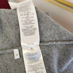 Grey Wool Script Logo Cardigan - Men's