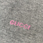 Grey Wool Script Logo Cardigan - Men's