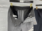 Grey Cotton Striped Leg Joggers - Men's