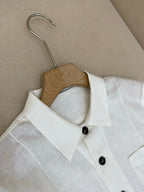 Khaki Suede Plain Overshirt - Men's