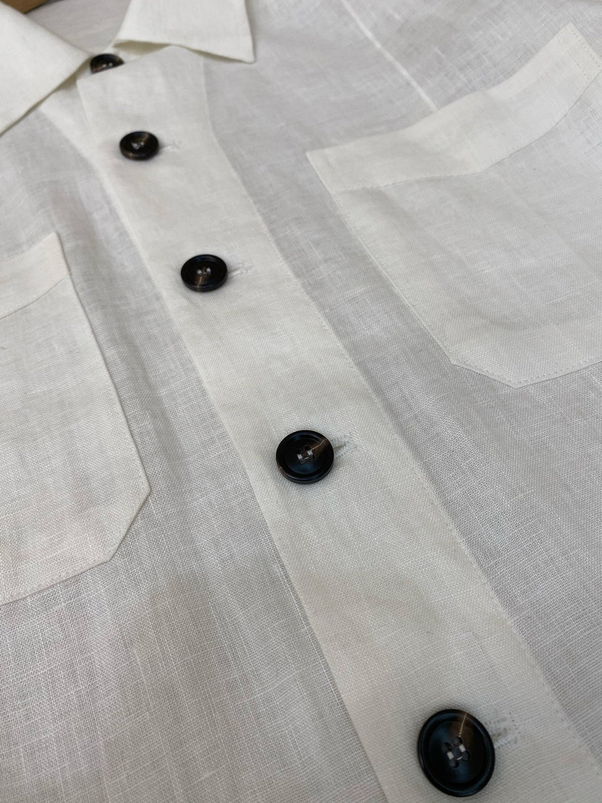 Khaki Suede Plain Overshirt - Men's