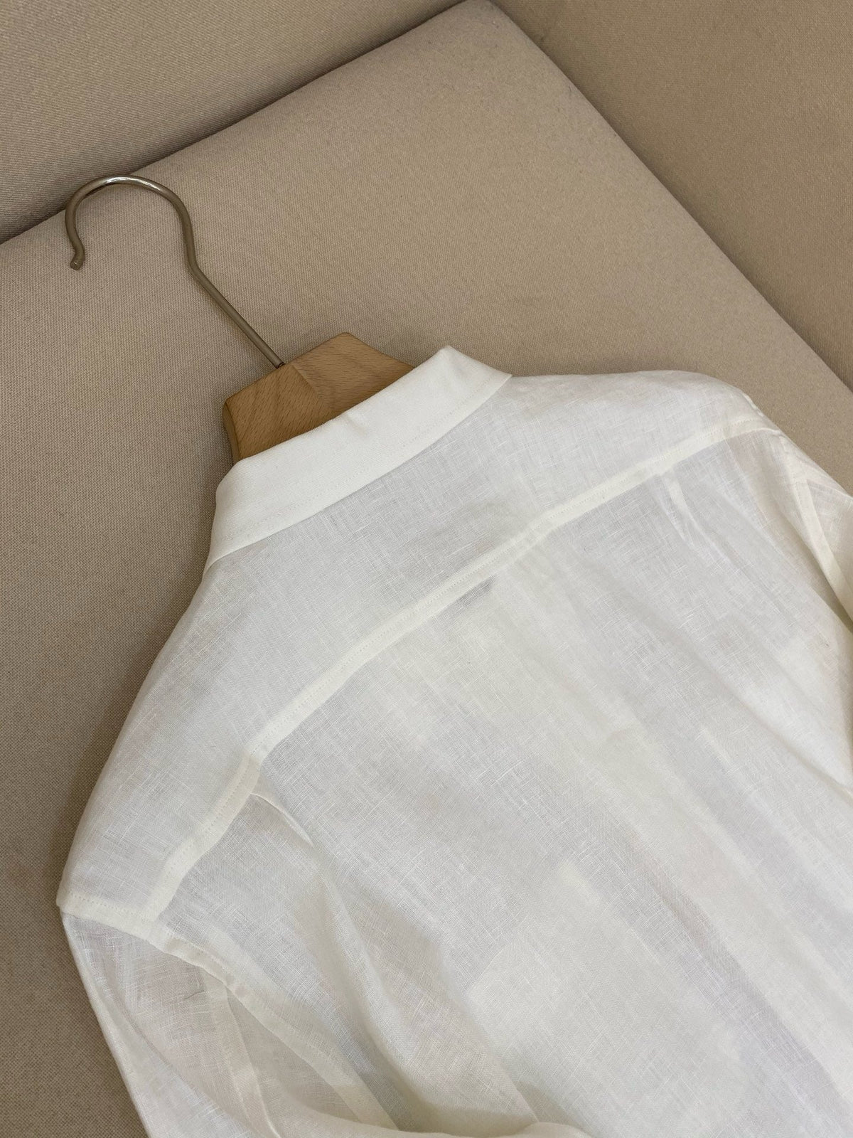 Khaki Suede Plain Overshirt - Men's