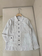Khaki Suede Plain Overshirt - Men's