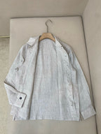 Khaki Suede Plain Overshirt - Men's