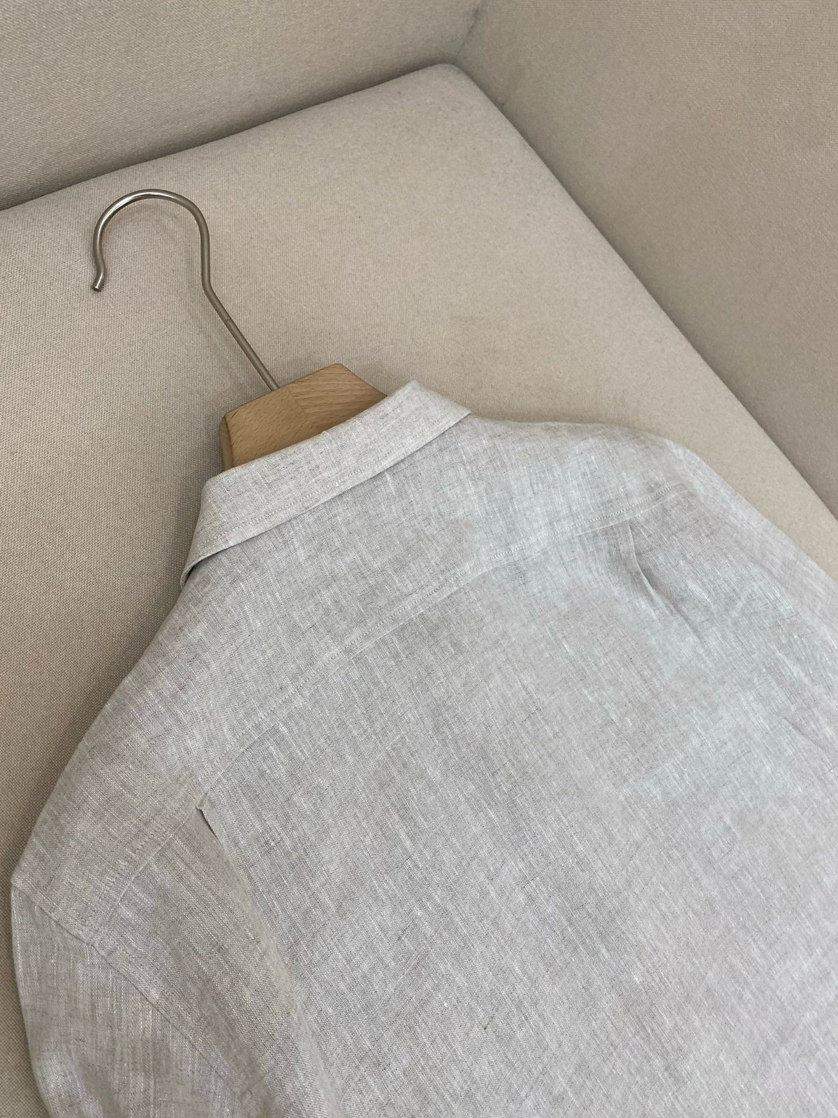 Khaki Suede Plain Overshirt - Men's