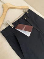 Navy Cotton Plain Straight - Men's
