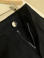 Navy Cotton Plain Straight - Men's