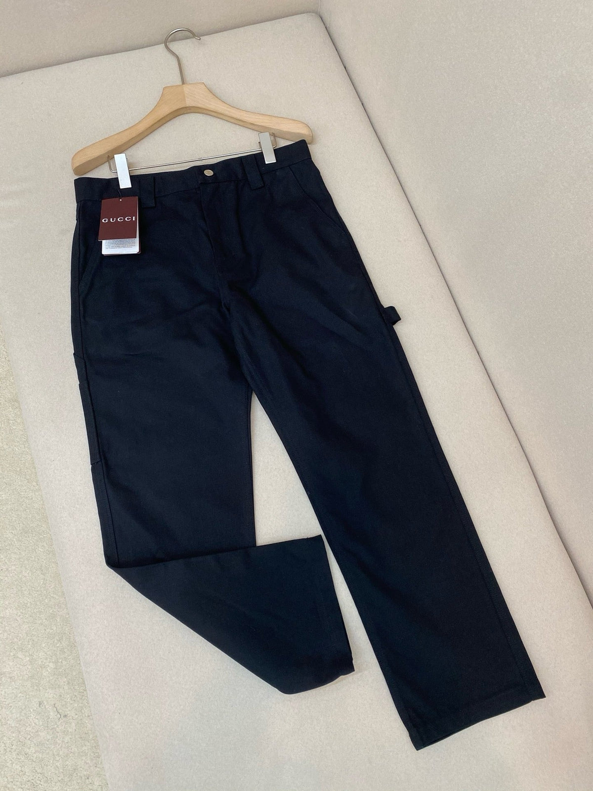 Navy Cotton Plain Straight - Men's