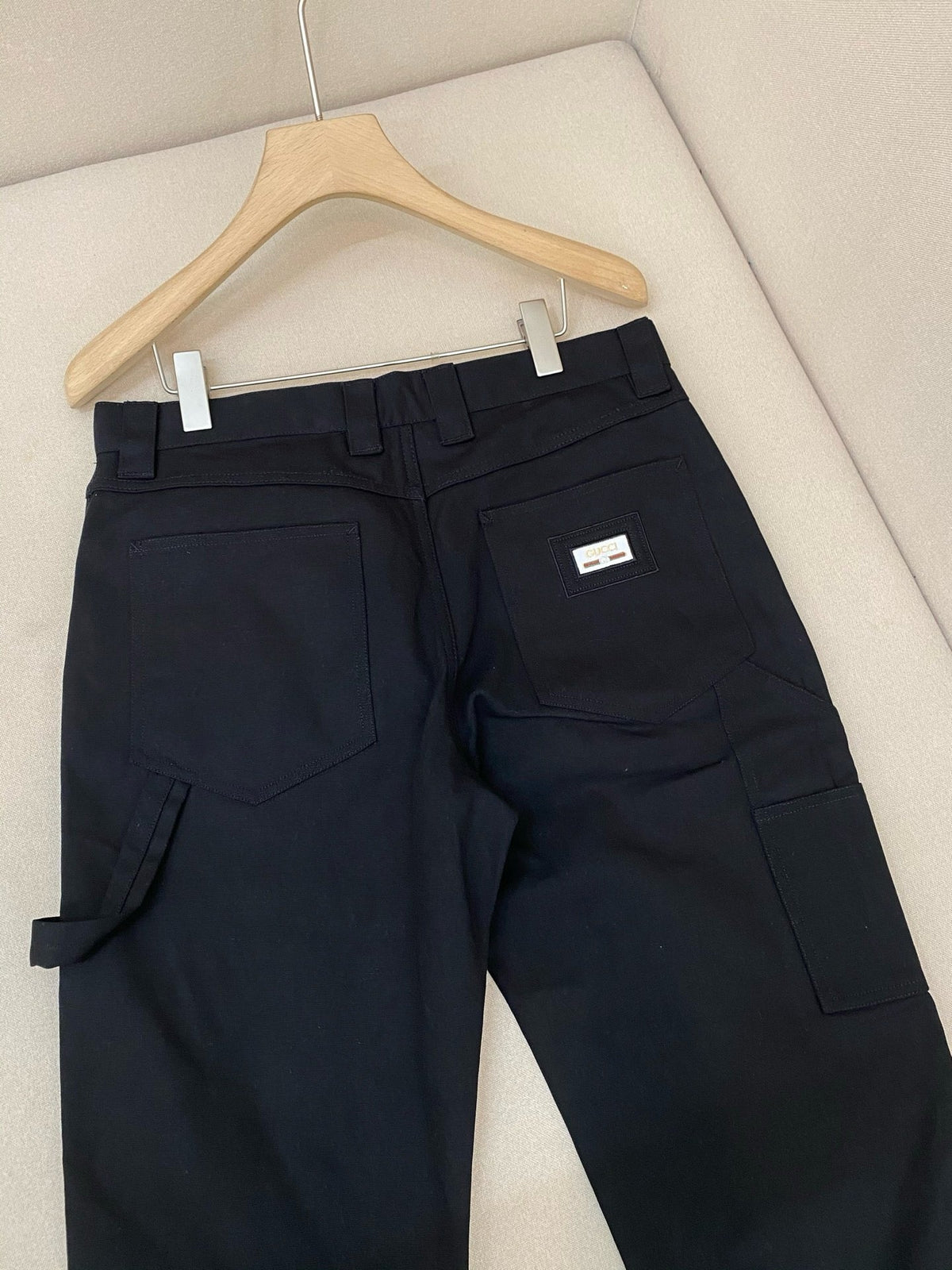 Navy Cotton Plain Straight - Men's
