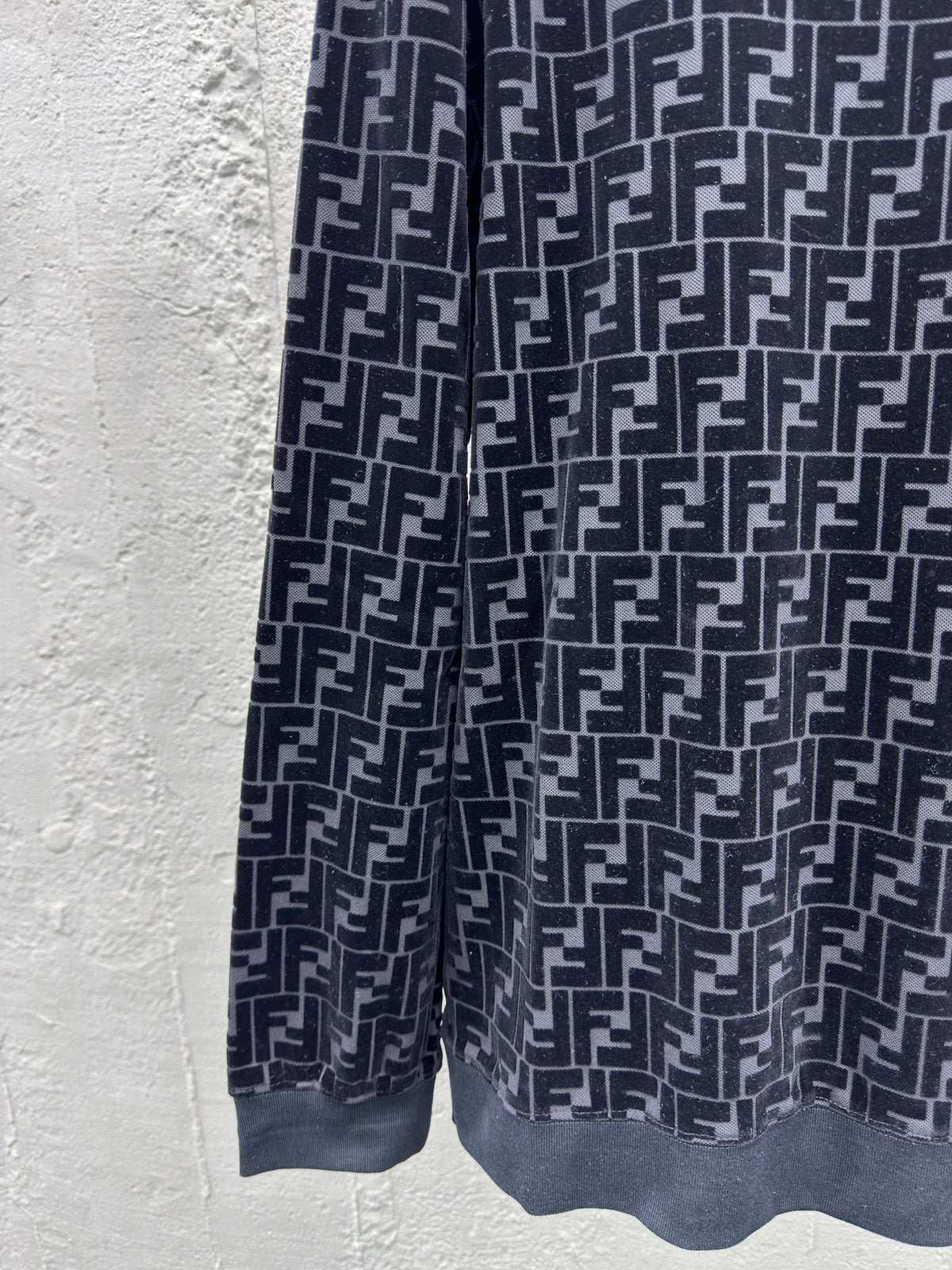 Navy Jacquard Monogram Crewneck - Men's
