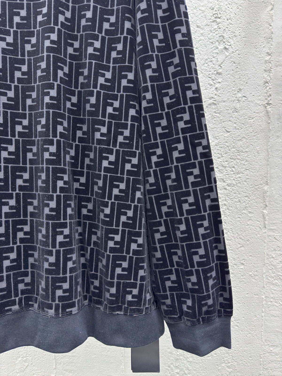 Navy Jacquard Monogram Crewneck - Men's