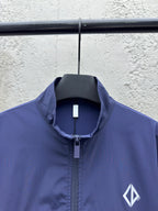 Blue Nylon Plain Blouson - Men's