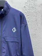 Blue Nylon Plain Blouson - Men's