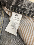 Grey Denim Acid Wash Straight - Women's