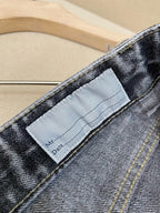 Grey Denim Acid Wash Straight - Women's