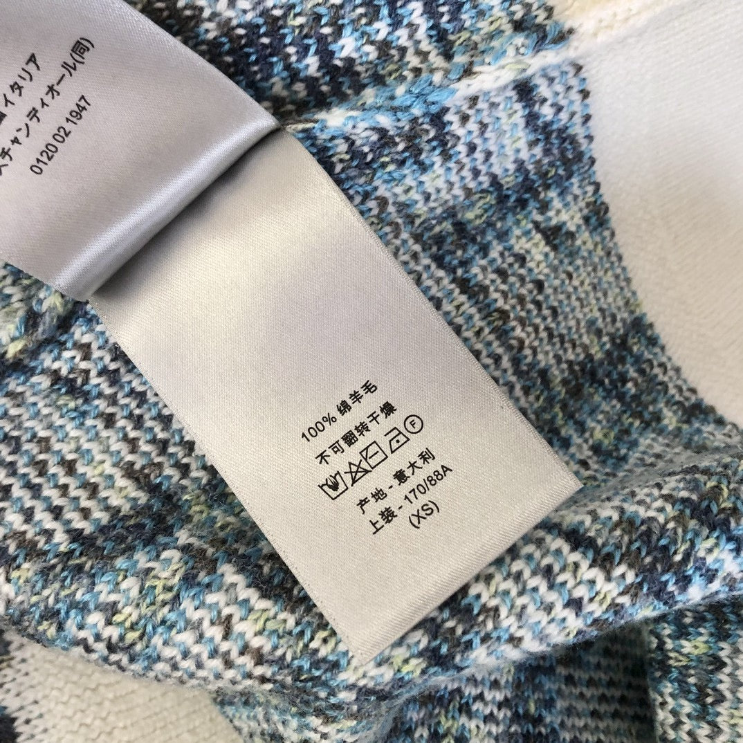 Cream Jacquard Monogram Crewneck - Men's