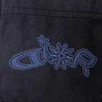Navy Cotton Script Long-Sleeve - Men's
