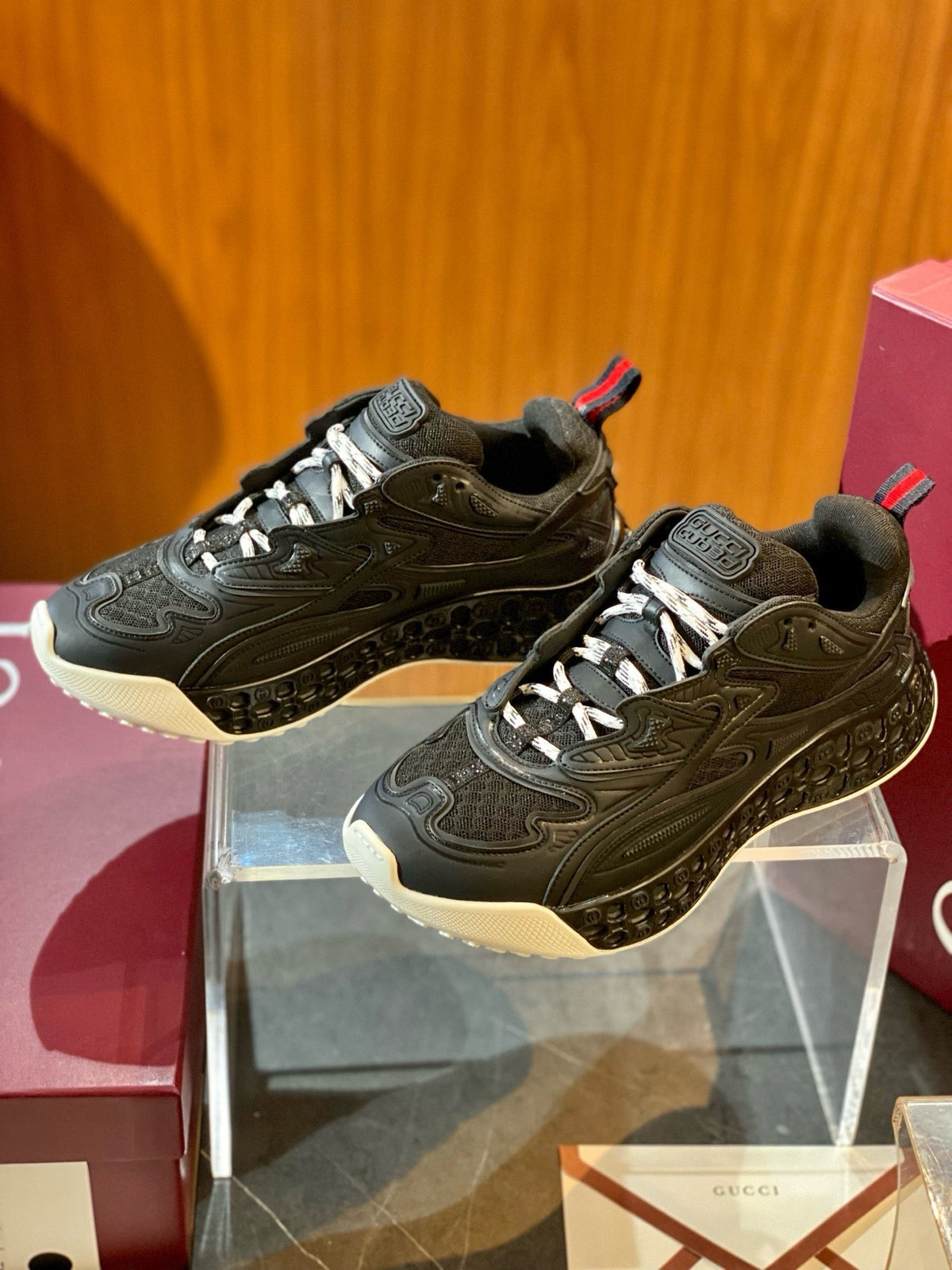 Olive Mesh Panelled Chunky - Men's