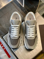 Grey Suede Colourblock Runner - Men's