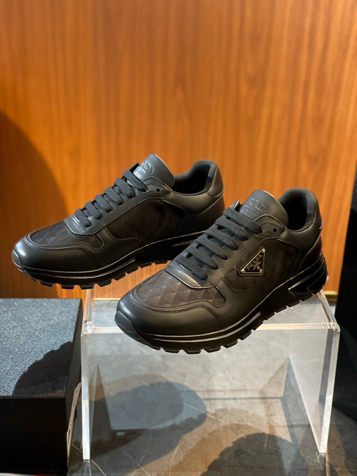 Grey Suede Colourblock Runner - Men's