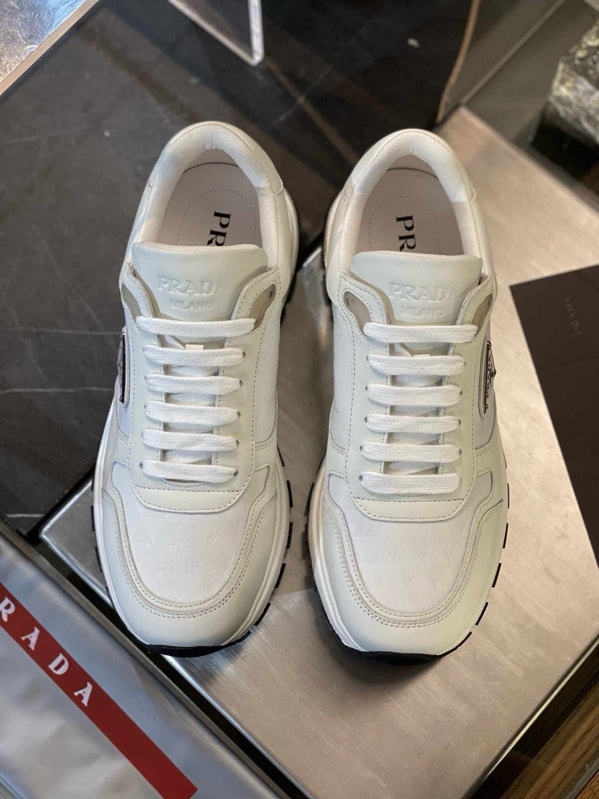 Grey Suede Colourblock Runner - Men's