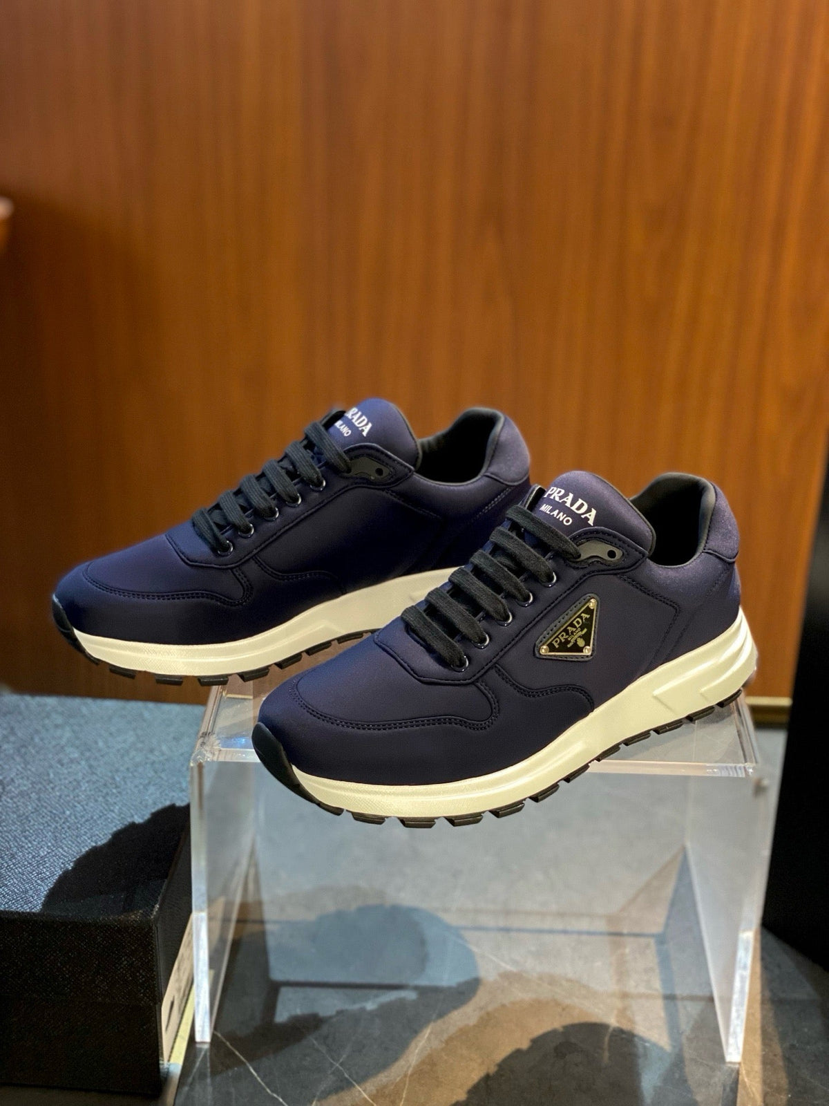 Grey Suede Colourblock Runner - Men's