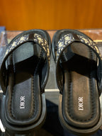 Black Leather Logo Crossover - Men's
