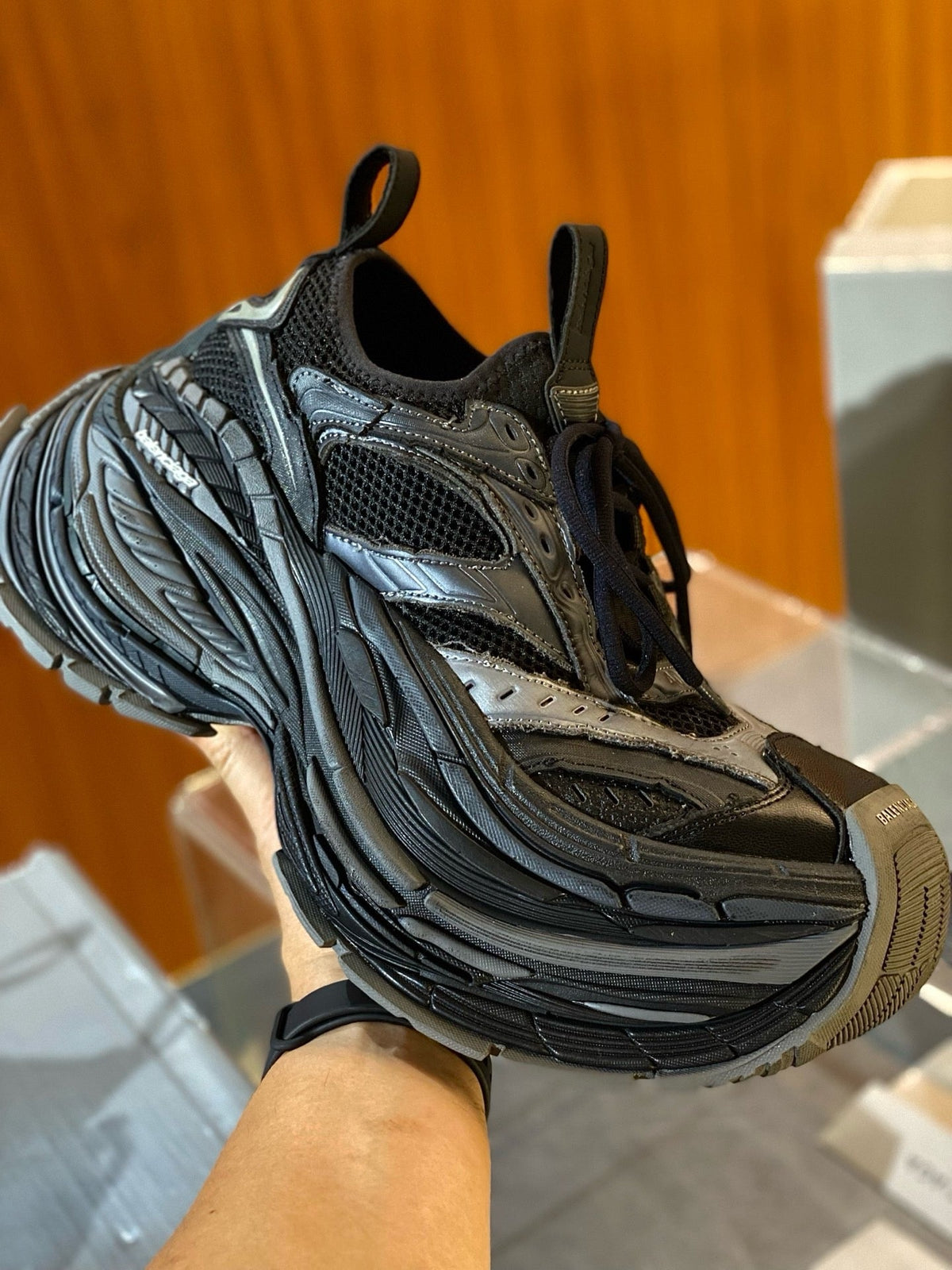 Panelled Runner Dark Grey Sneakers