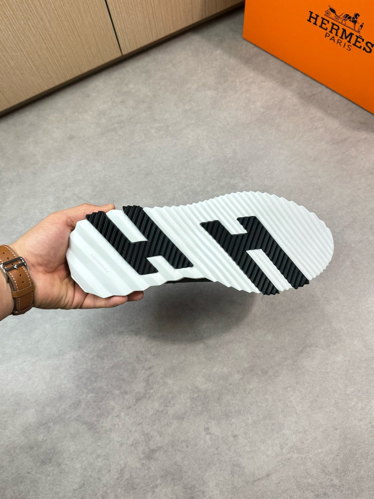 Black Knit Contrast Sole Runner - Men's