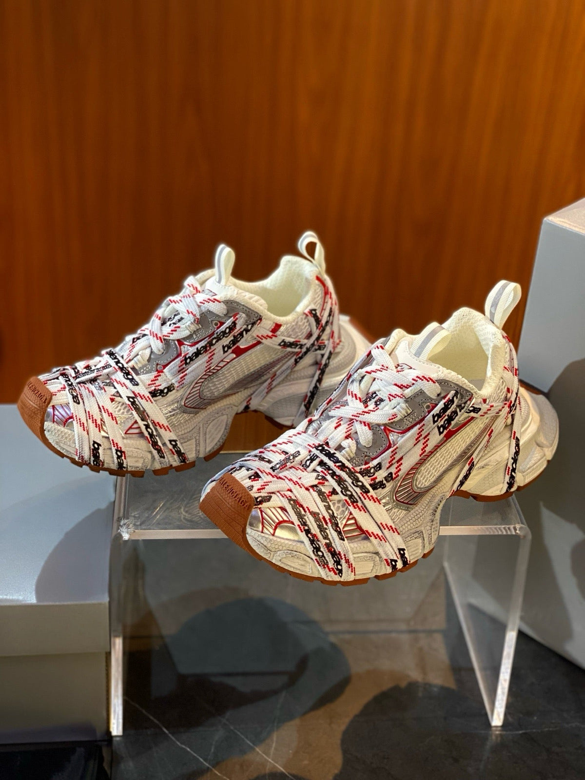 Graffiti Print Distressed Sneakers