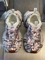 Graffiti Print Distressed Sneakers