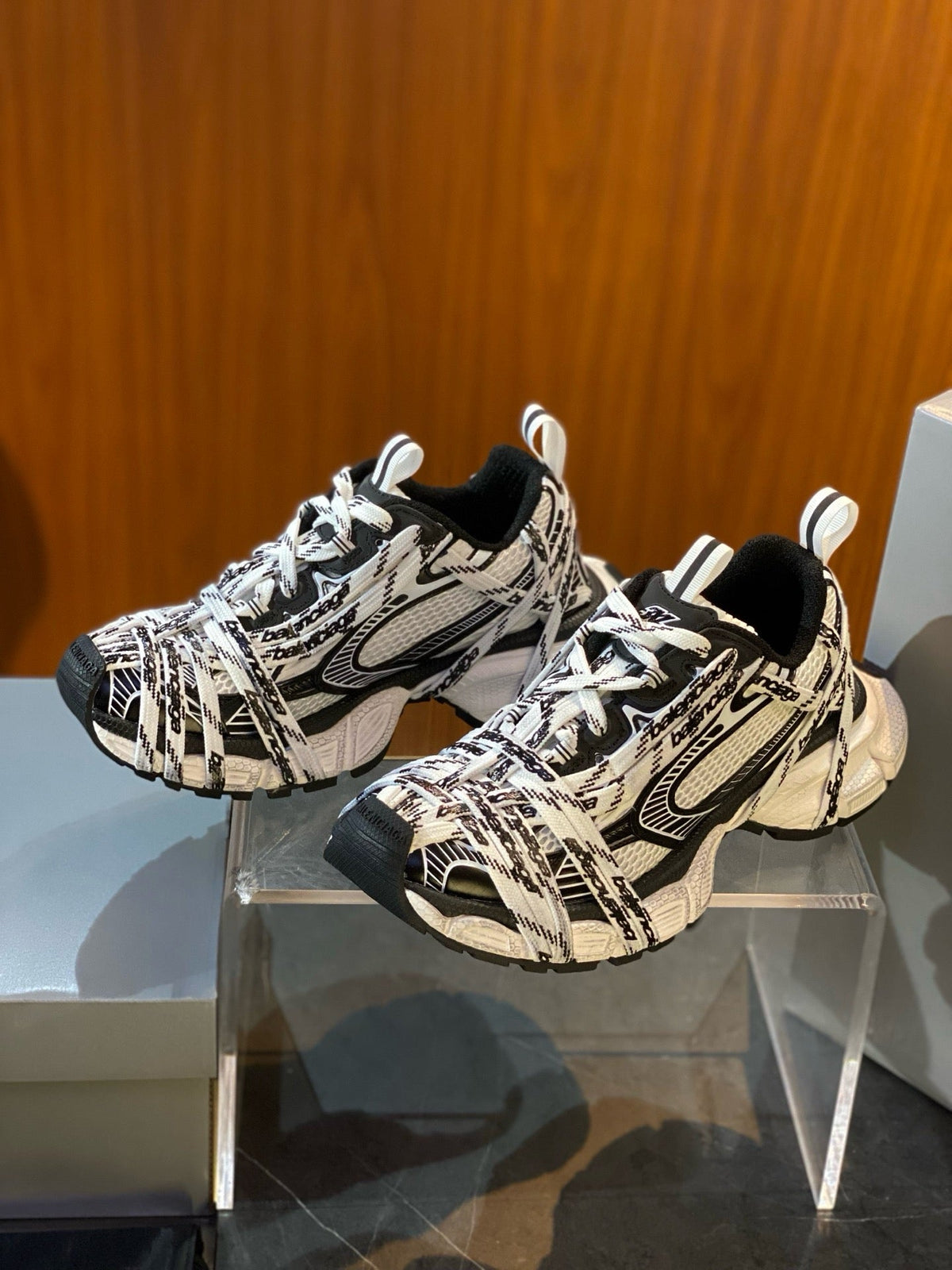 Graffiti Print Distressed Sneakers