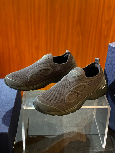 Knit Low-Top Olive Sneakers - Men's
