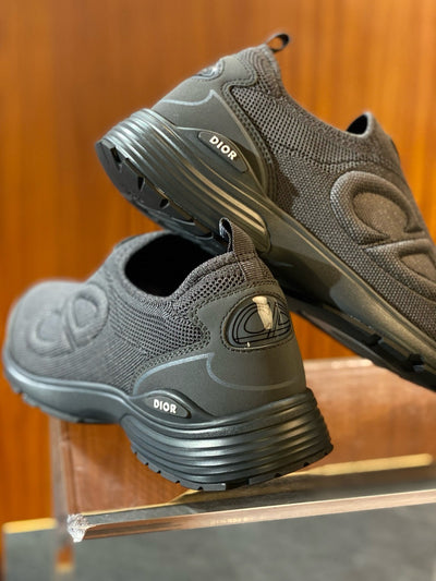Knit Low-Top Olive Sneakers - Men's